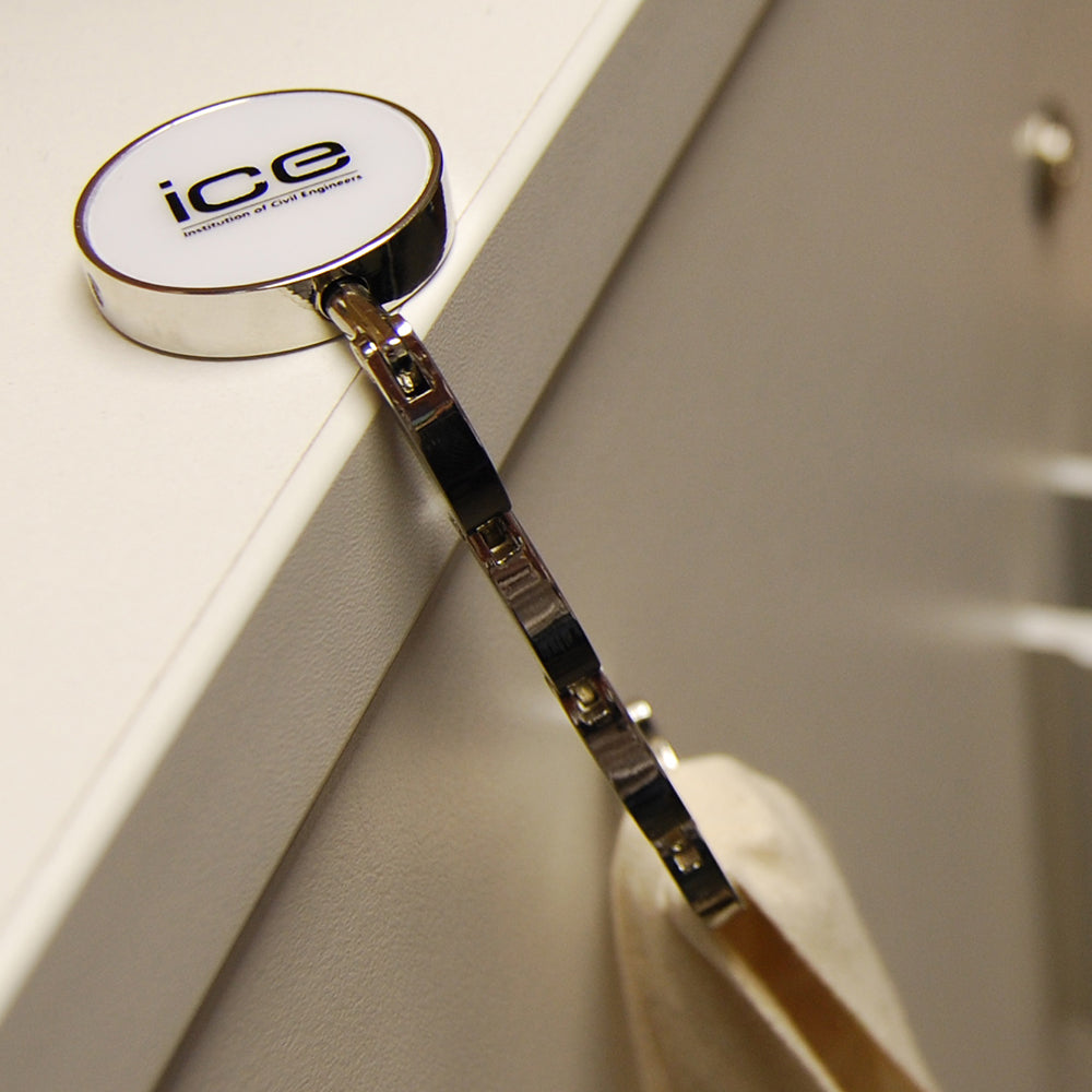 Handbag hanger hook - white